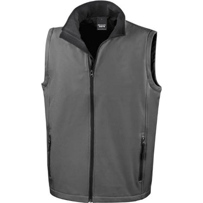 Men's 2-layer softshell vest, color graphite-black