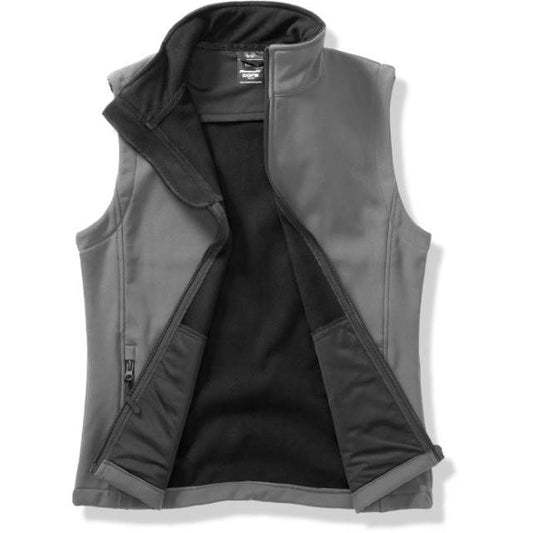 Men's 2-layer softshell vest, color graphite-black