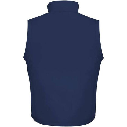 Men's 2-layer softshell vest, color navy blue