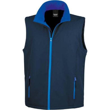 Men's 2-layer softshell vest, color dark royal blue