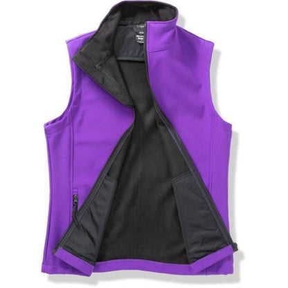 Men's 2-layer softshell vest, color purple-black