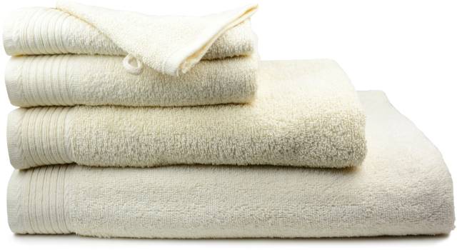 Baptism towel - dove design, cream