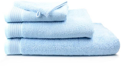 Baptism towel - dove design, light blue