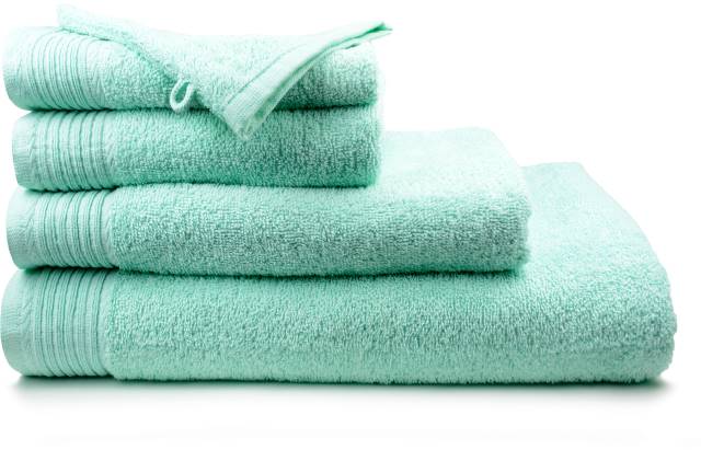 Baptism towel - dove design, mint