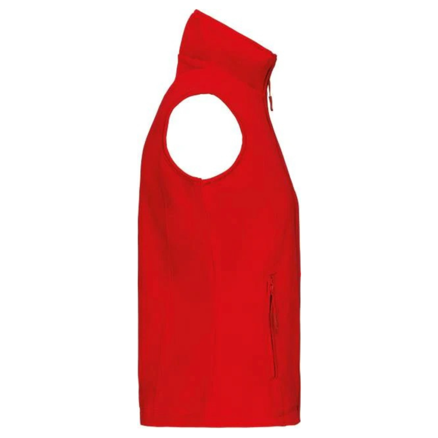 Women's fleece vest - color red