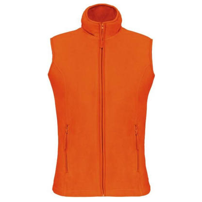 Women's fleece vest - orange color