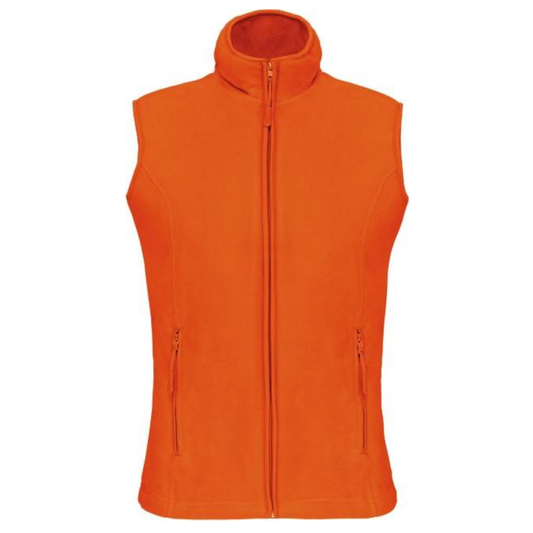 Women's fleece vest - orange color