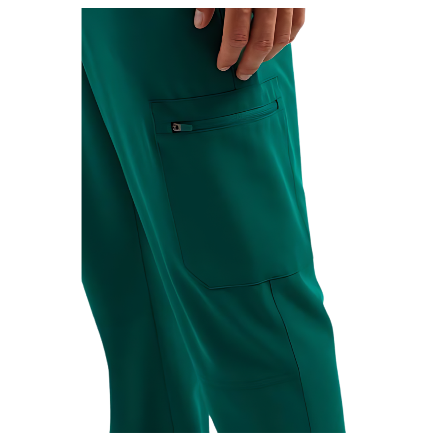Men's stretch cargo pants - color green