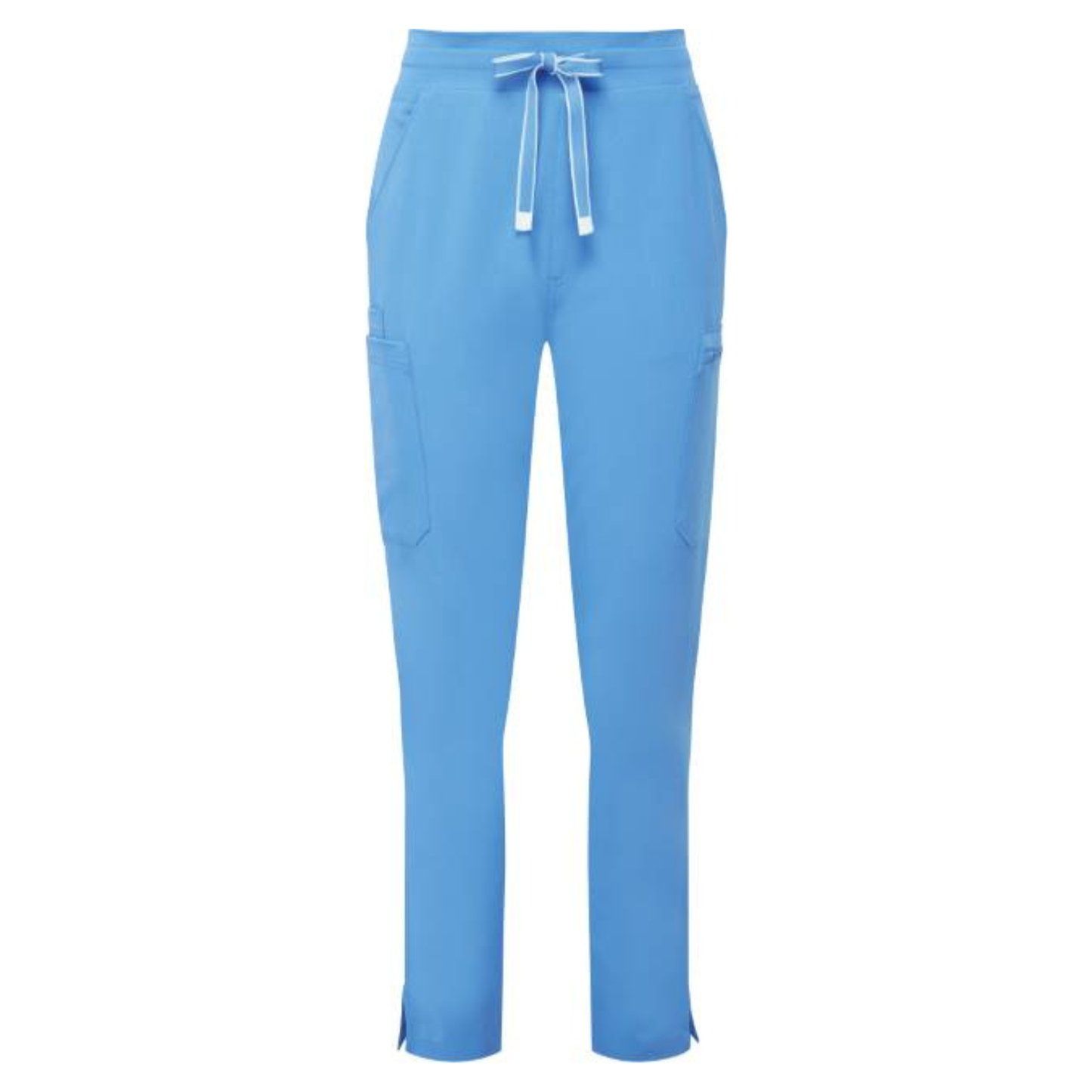 Women's elastic cargo pants - sky blue