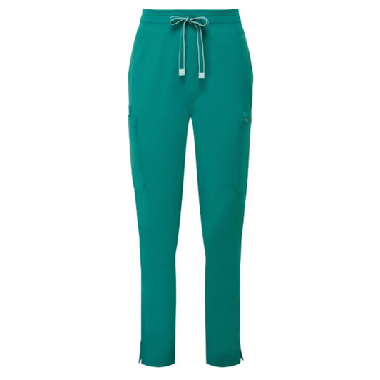 Women's elastic cargo pants - color green