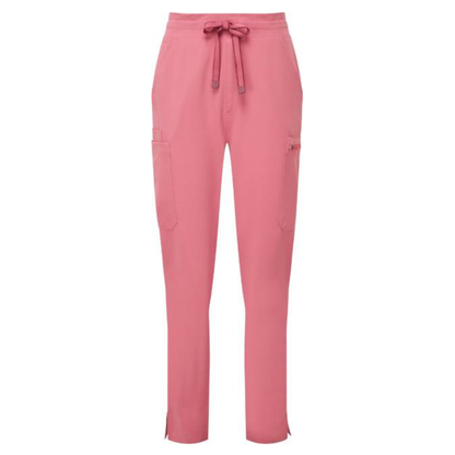 Women's elastic cargo pants - color pink