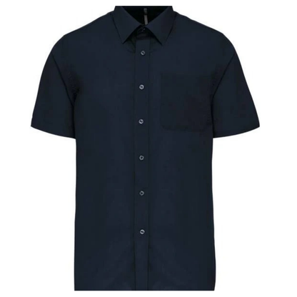 Blusa de popelina para mujer con mangas cortas - color blanco