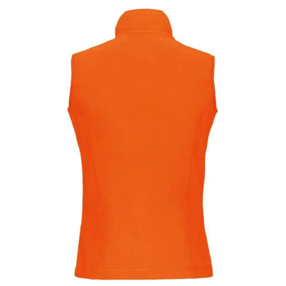 Women's fleece vest - orange color