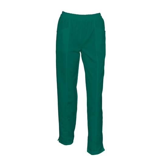 Women's trousers with front double seam - color dark sea green, model FPSoft