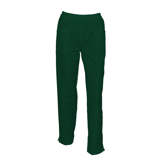 Women's trousers with front double seam - color dark green, model FPSoft