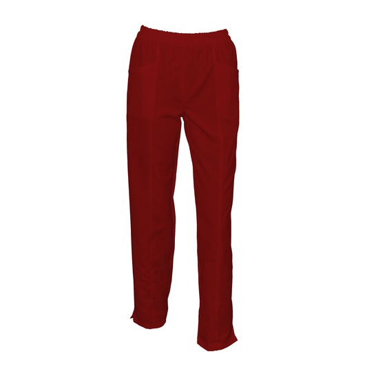 Women's trousers with front double seam - burgundy color, model FPSoft