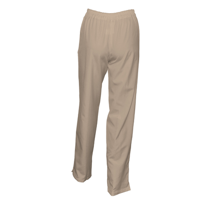Women's trousers with front double seam - beige color, model FPSoft