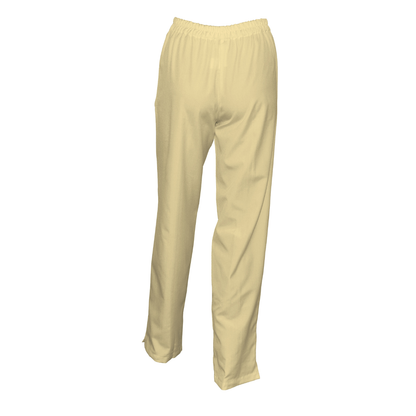 Women's trousers with front double seam - lemon color, model FPSoft