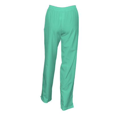 Women's trousers with front double seam - reseda color, model FPSoft