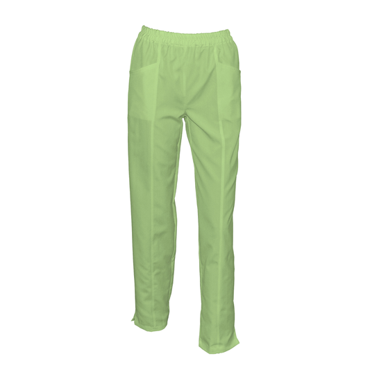 Women's trousers with front double seam - color pale green, model FPSoft