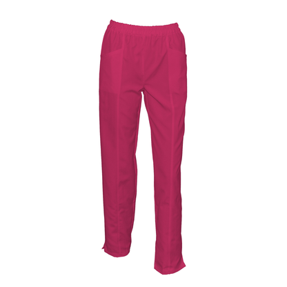 Women's trousers with front double seam - cyclamen color, model FPSoft