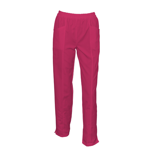 Women's trousers with front double seam - cyclamen color, model FPSoft