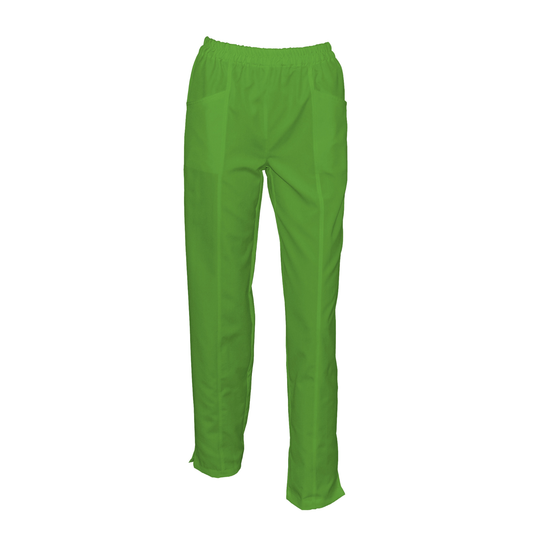 Women's trousers with front double seam - pistachio color, model FPSoft