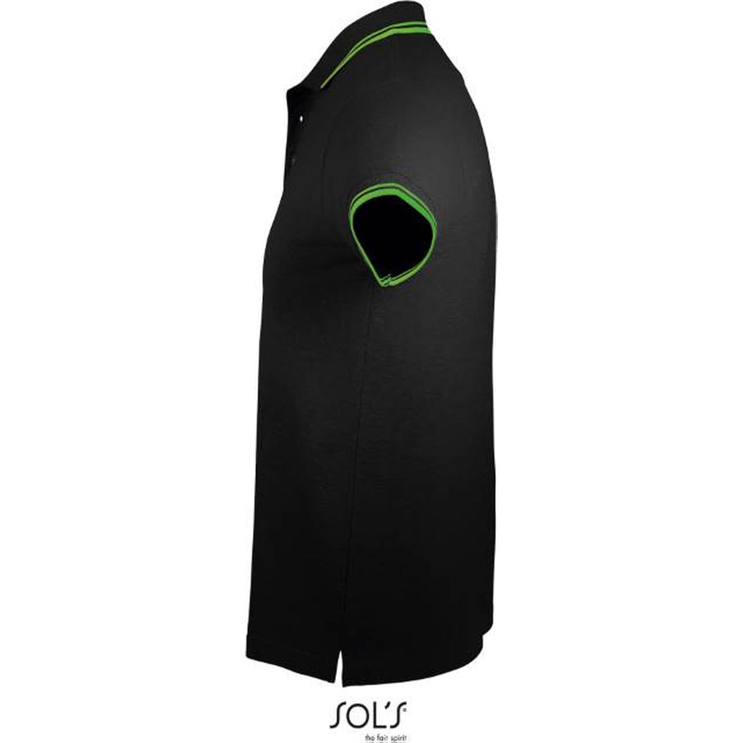 Men's polo shirt - black-lime color, Sol's
