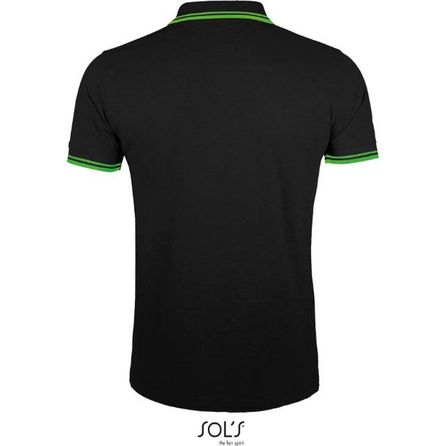Men's polo shirt - black-lime color, Sol's