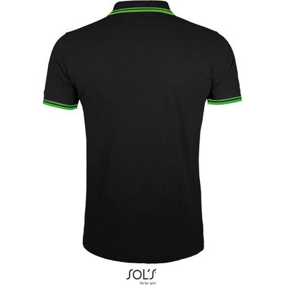 Men's polo shirt - black-lime color, Sol's