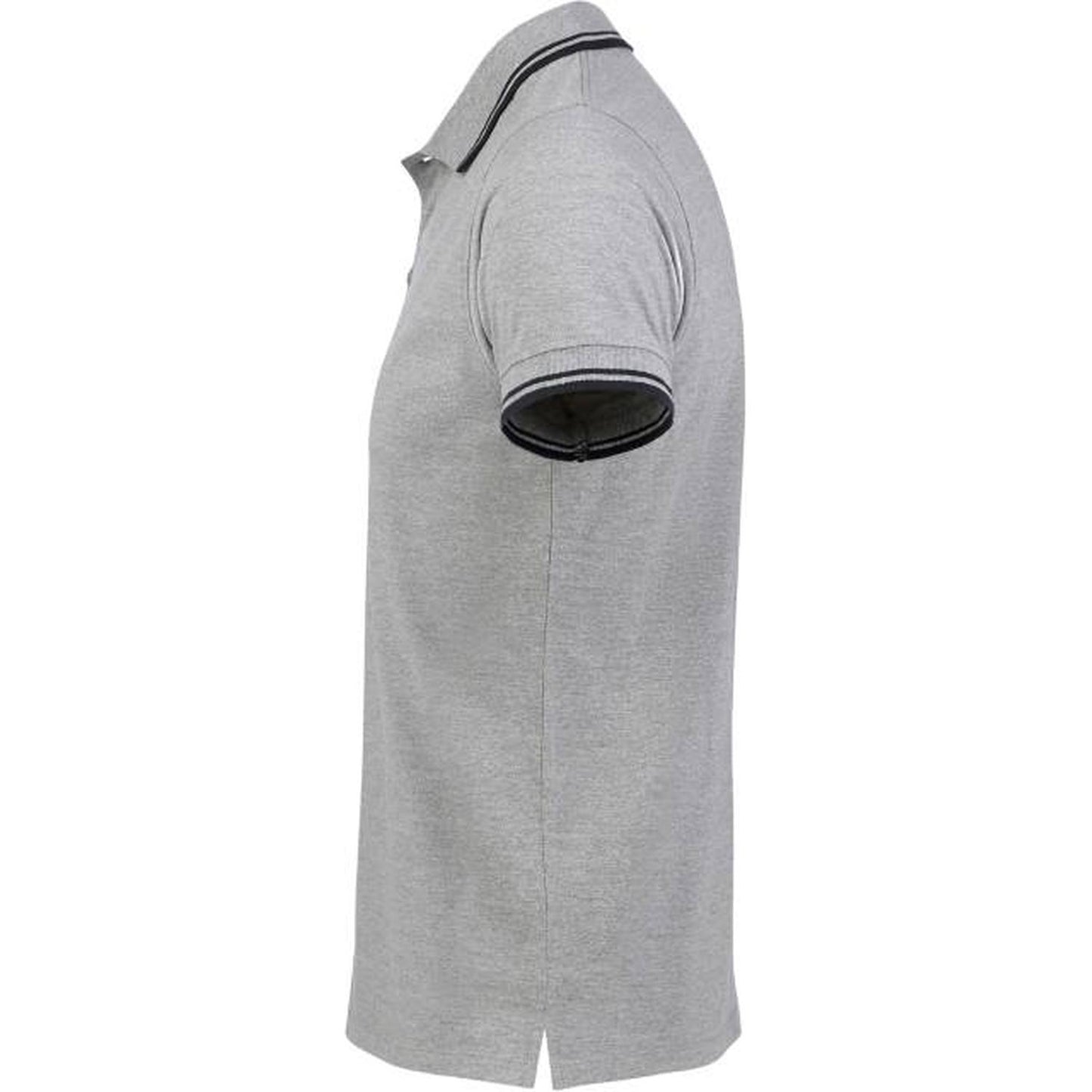 Men's polo shirt - color gray melange-dark blue, Sol's