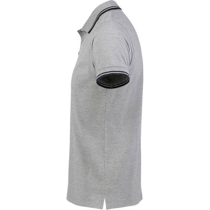 Men's polo shirt - color gray melange-dark blue, Sol's