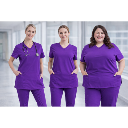 Дамска еластична туника - цвят лилав, модел FVE