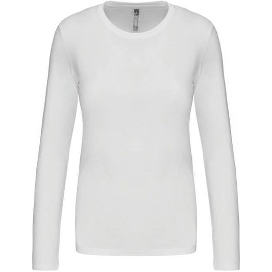 Дамска блуза дълъг ръкав - цвят бял – Медицински облекла Кали