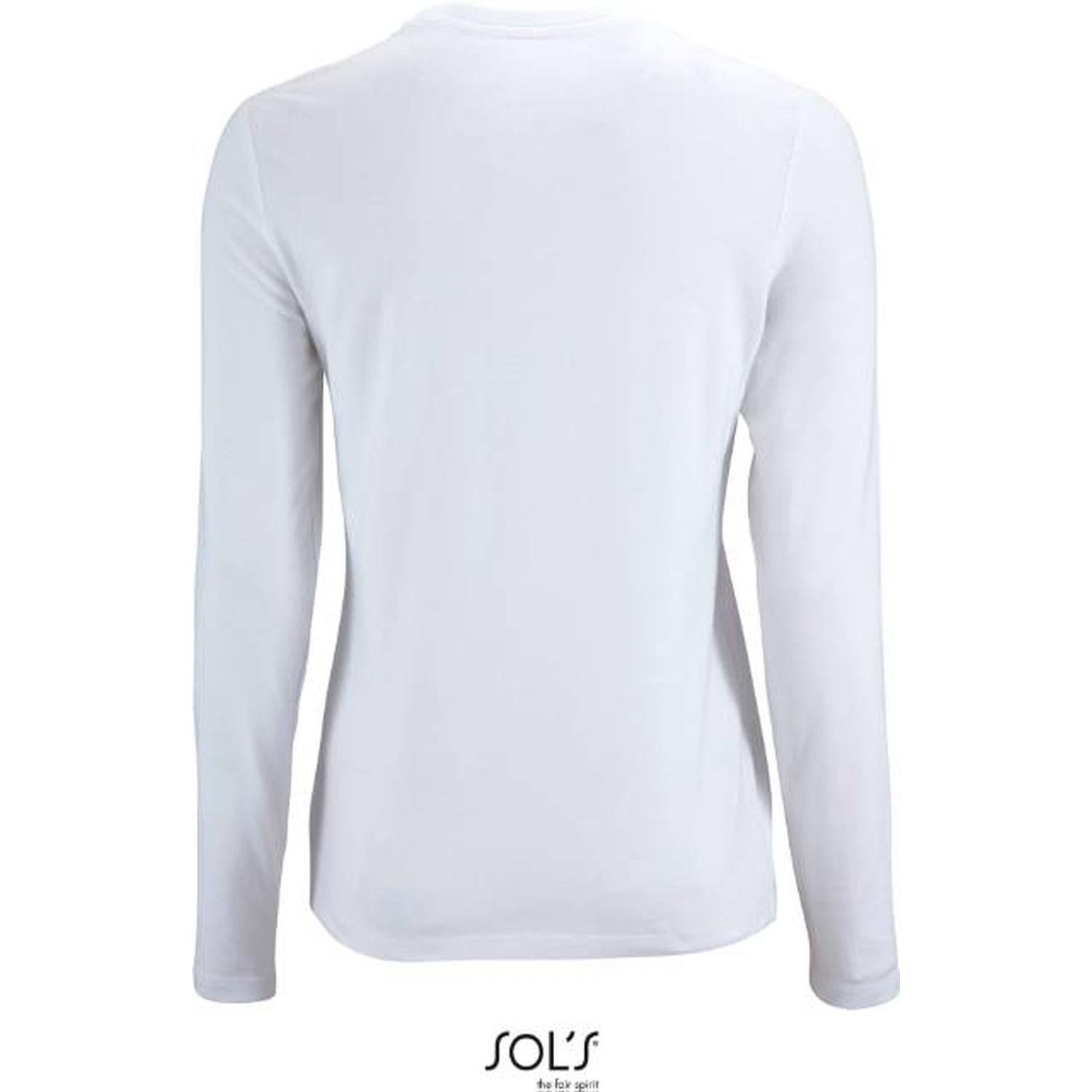 Дамска блуза дълъг ръкав - цвят бял, Sol's – Медицински облекла Кали