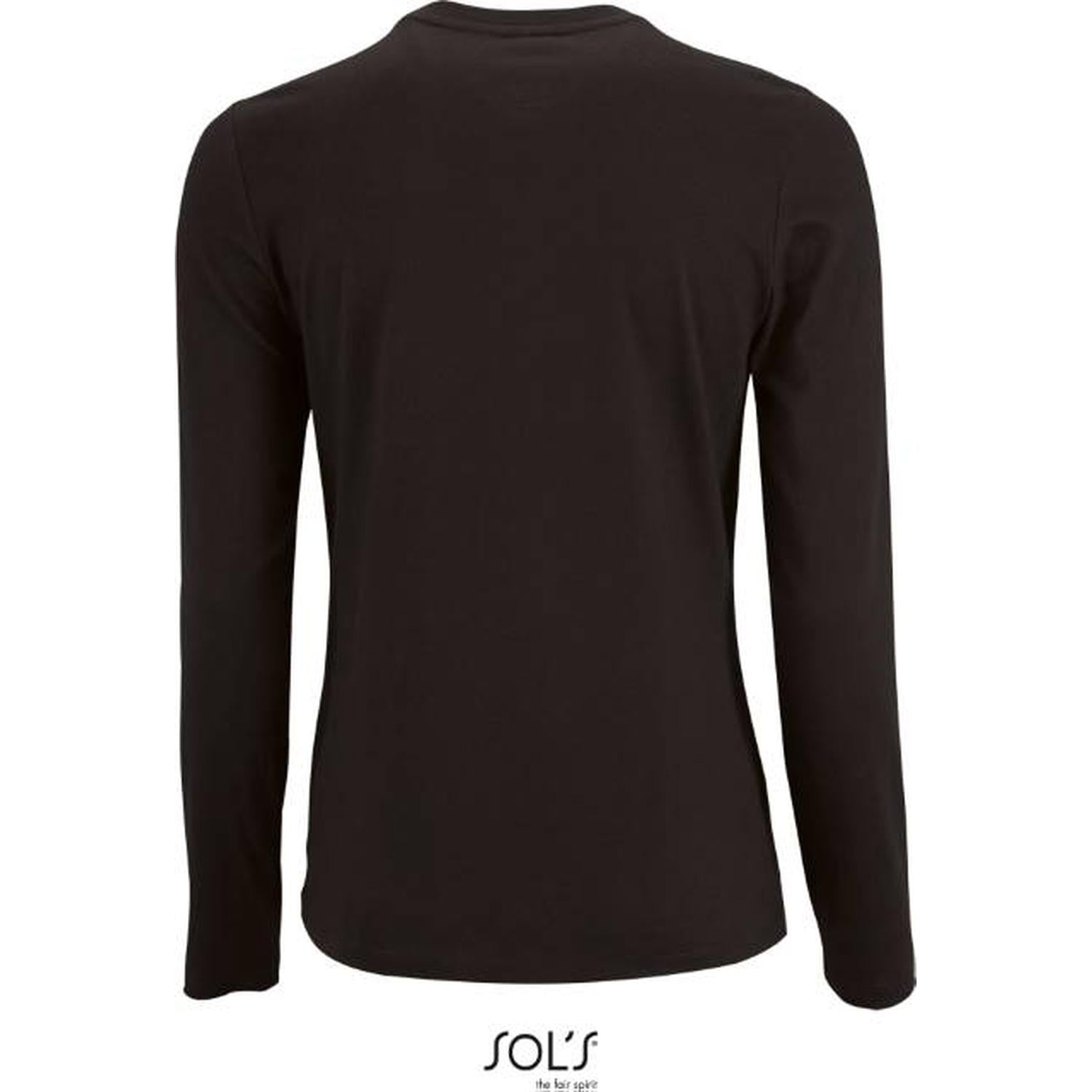 Дамска блуза дълъг ръкав - цвят черен, Sol's – Медицински облекла Кали