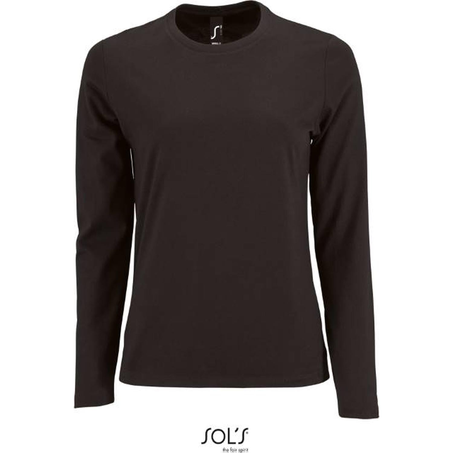 Дамска блуза дълъг ръкав - цвят черен, Sol's – Медицински облекла Кали