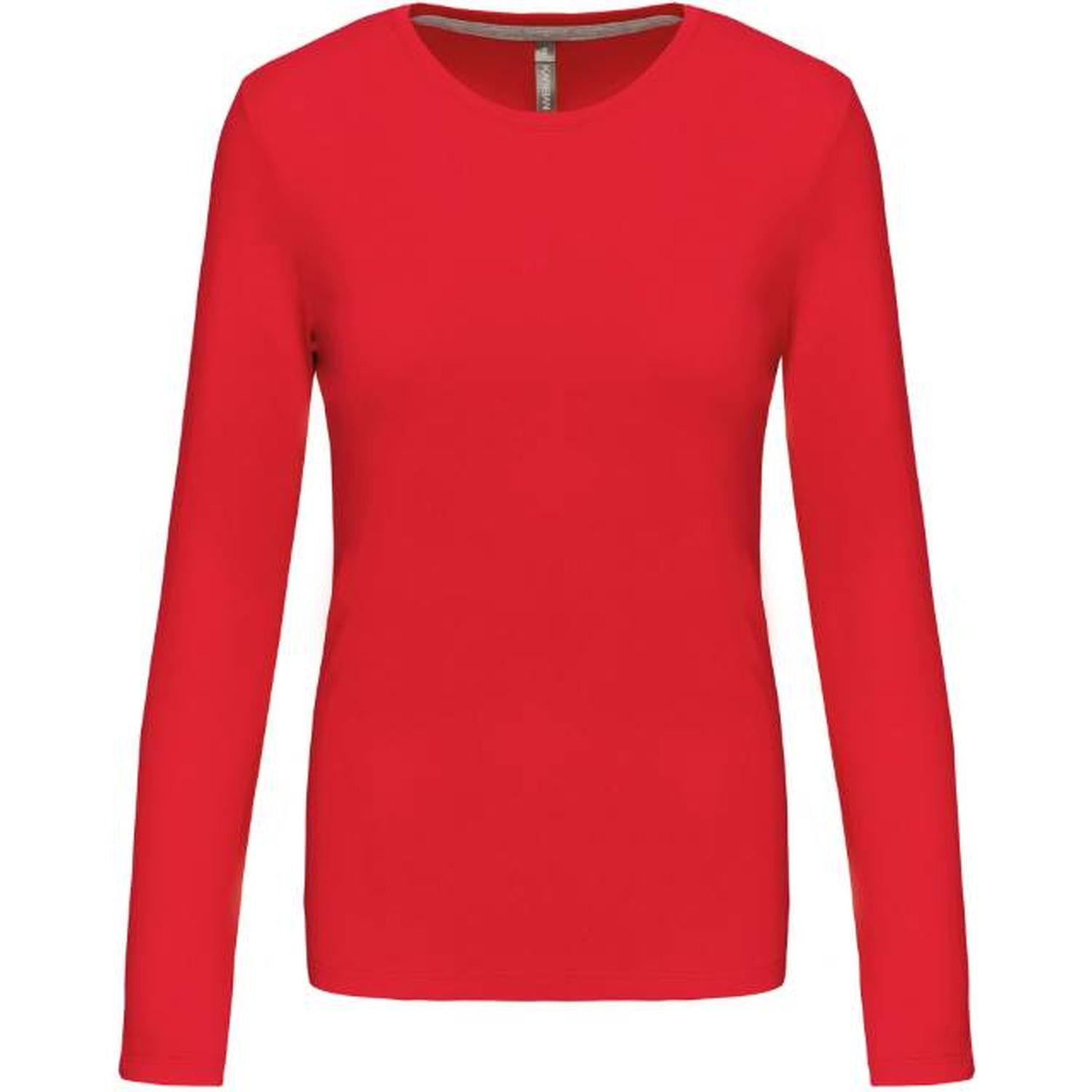 Дамска блуза дълъг ръкав - цвят червен – Медицински облекла Кали