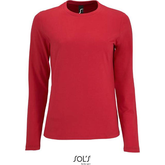 Дамска блуза дълъг ръкав - цвят червен, Sol's – Медицински облекла Кали