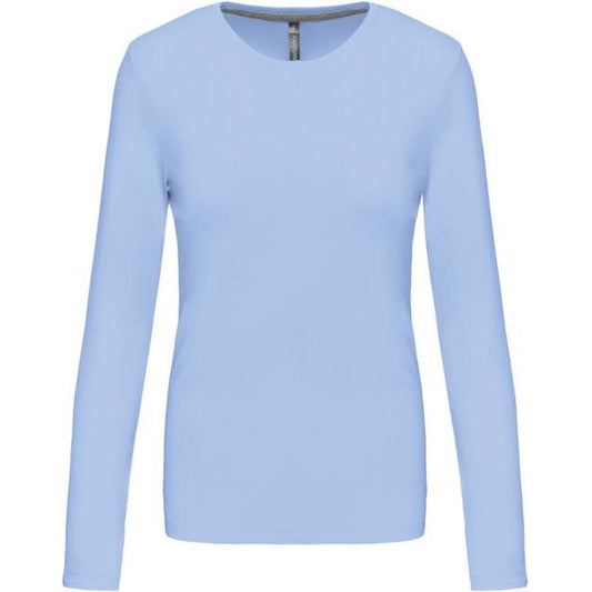 Дамска блуза дълъг ръкав - цвят небесно син – Медицински облекла Кали