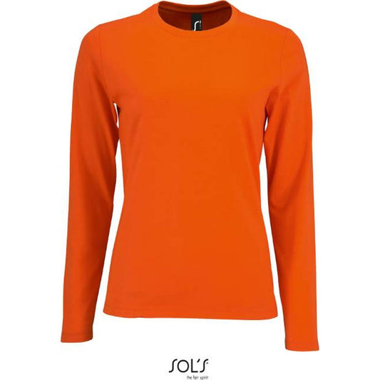 Дамска блуза дълъг ръкав - цвят оранжев, Sol's – Медицински облекла Кали