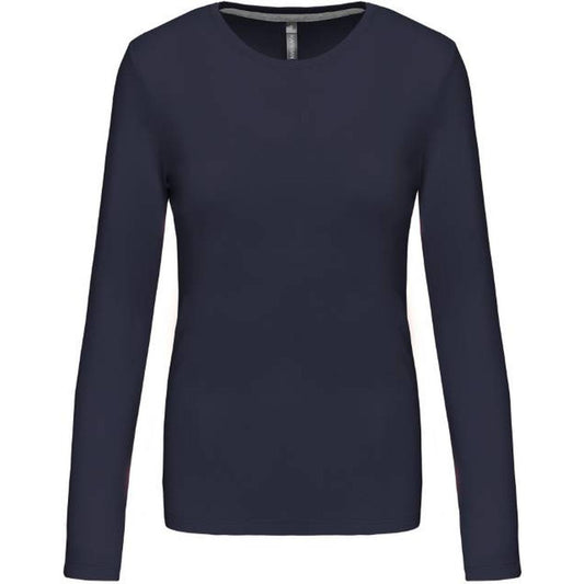 Дамска блуза дълъг ръкав - цвят тъмносин – Медицински облекла Кали