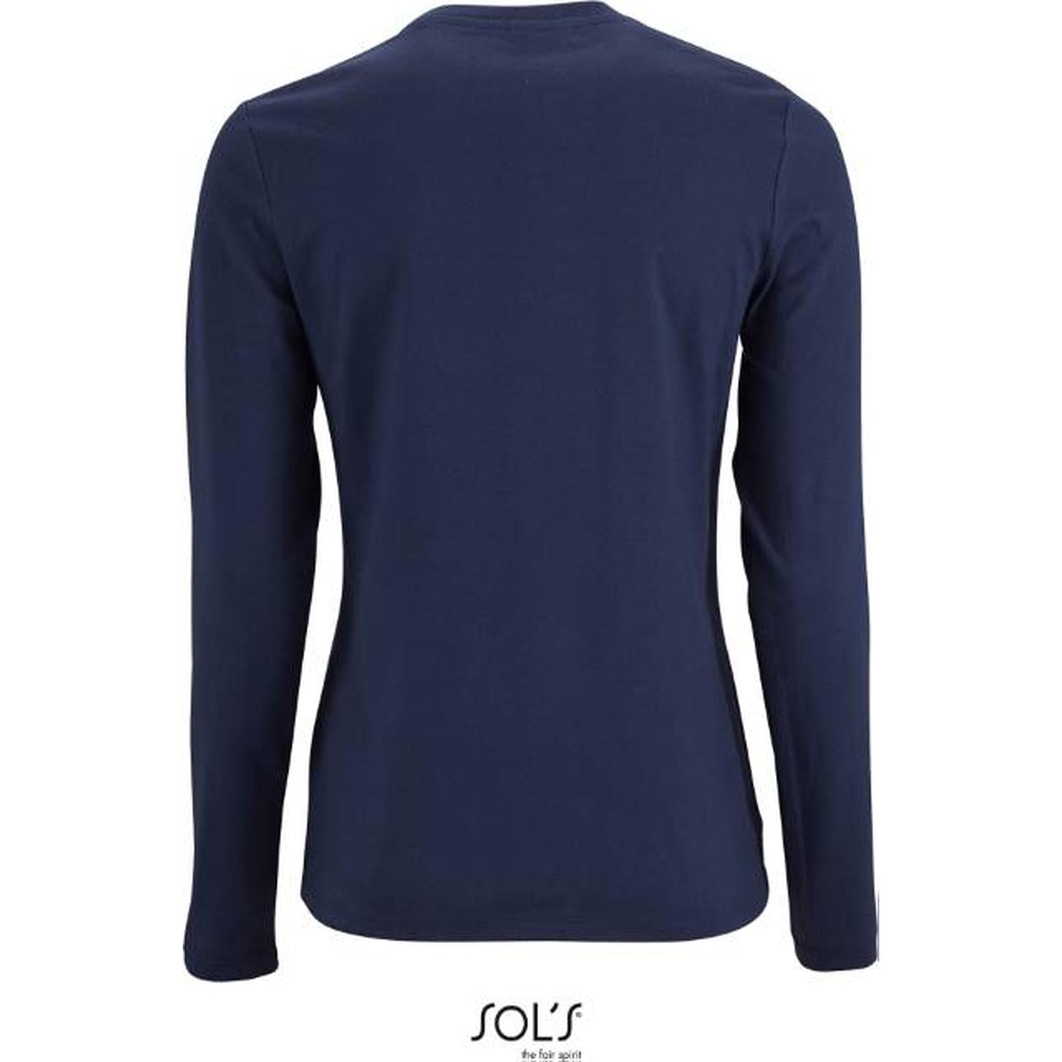 Дамска блуза дълъг ръкав - цвят тъмносин, Sol's – Медицински облекла Кали