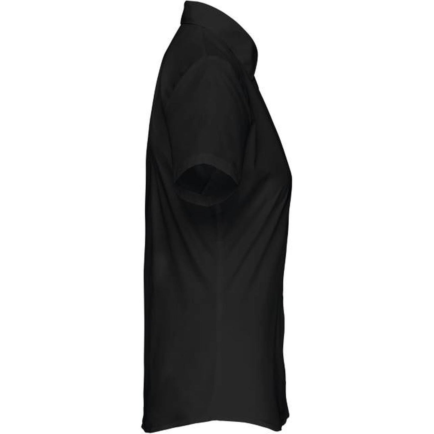 Дамска блуза от поплин с къс ръкав - цвят черен – Медицински облекла Кали