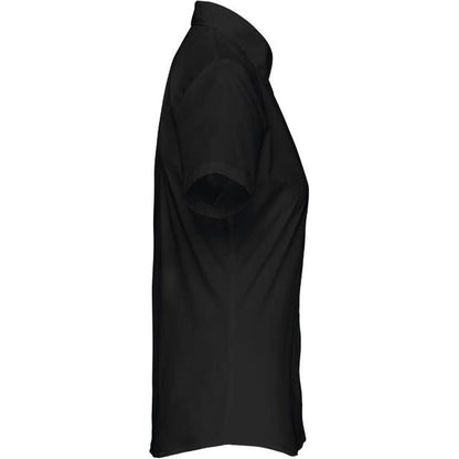 Дамска блуза от поплин с къс ръкав - цвят черен – Медицински облекла Кали