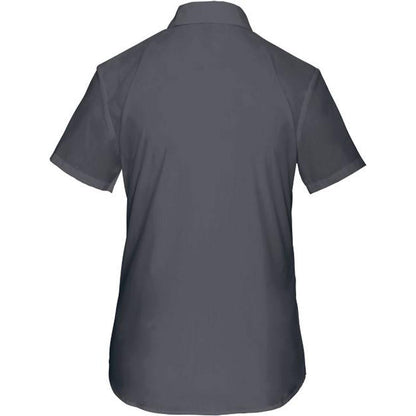 Дамска блуза от поплин с къс ръкав - цвят тъмносив – Медицински облекла Кали