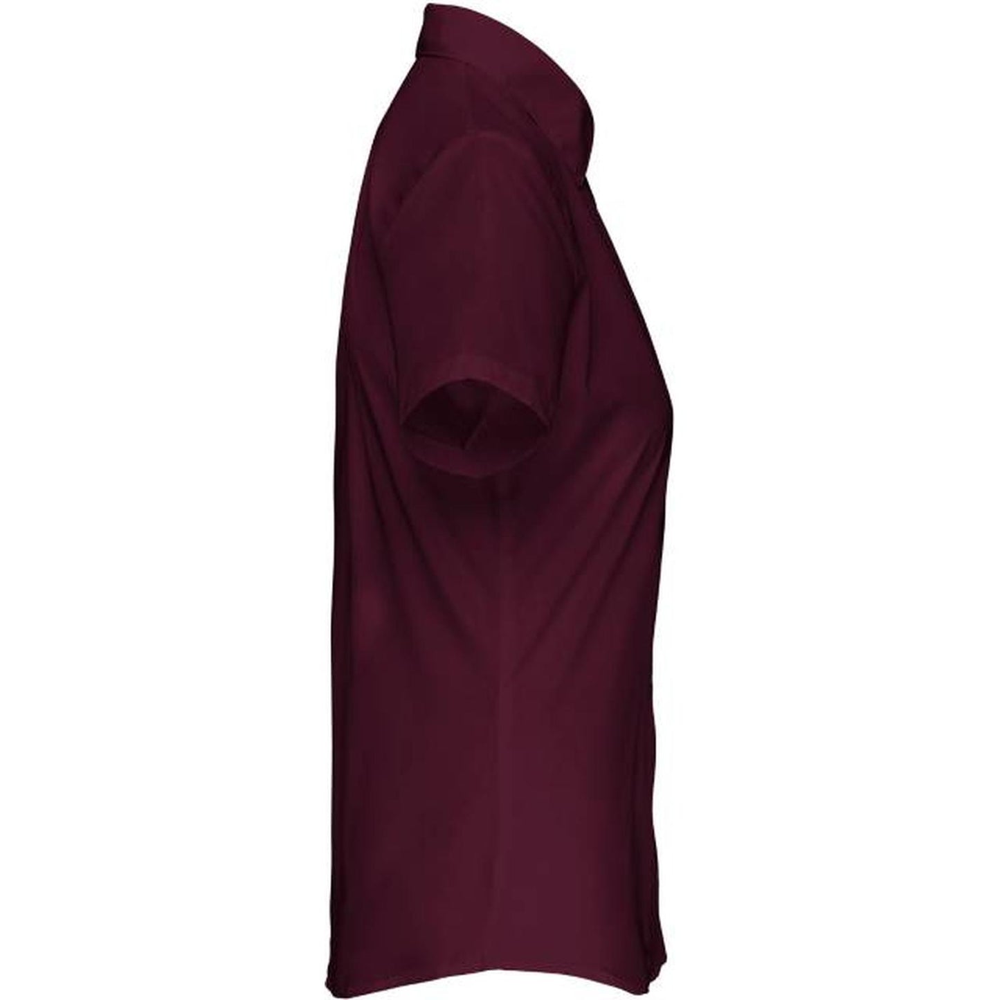 Дамска блуза от поплин с къс ръкав - цвят винен – Медицински облекла Кали