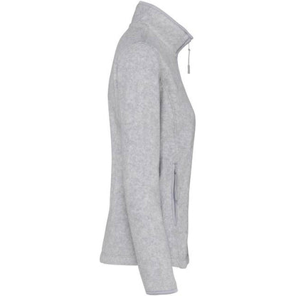 Дамска поларено яке - цвят пепелно сив меланж – Медицински облекла Кали