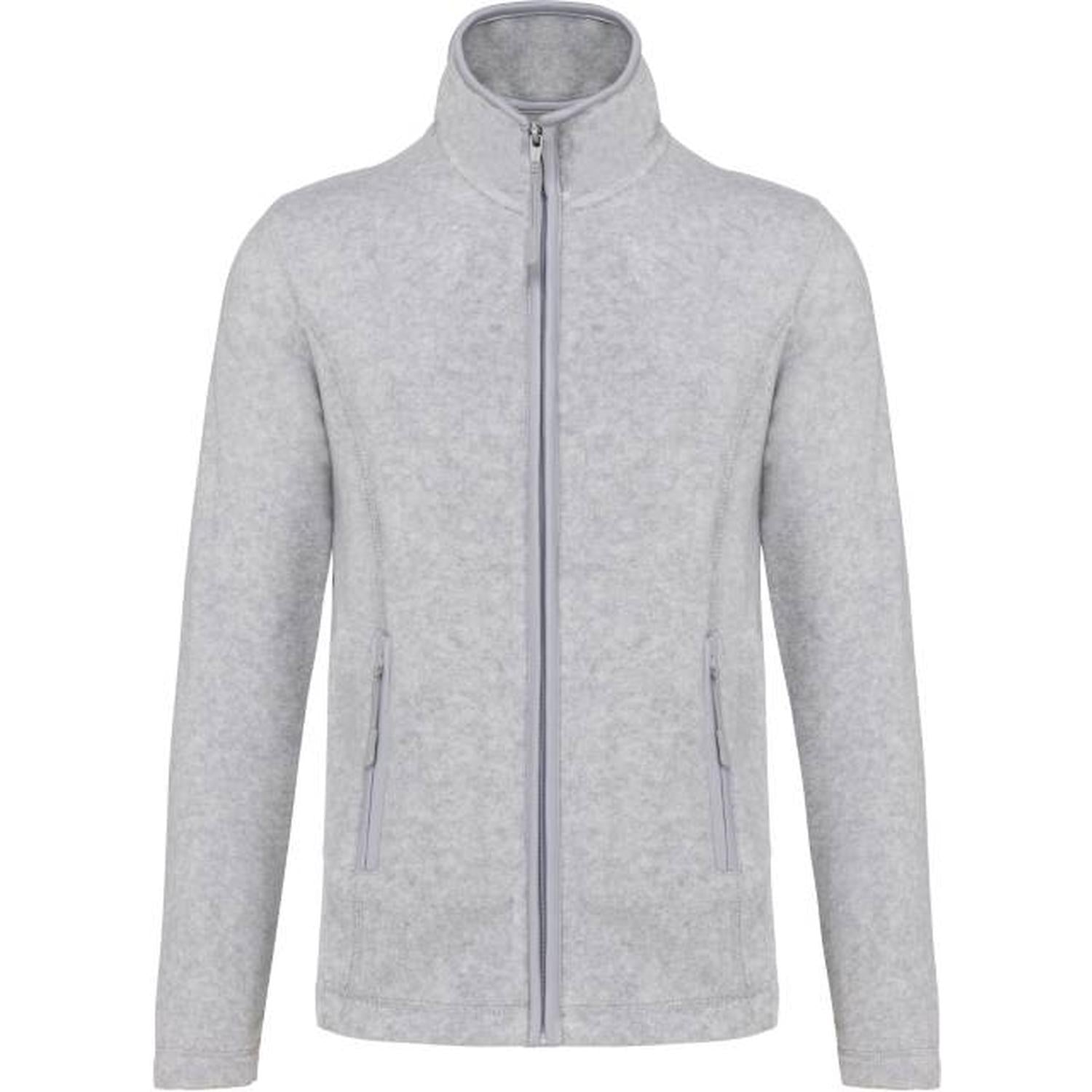 Дамска поларено яке - цвят пепелно сив меланж – Медицински облекла Кали