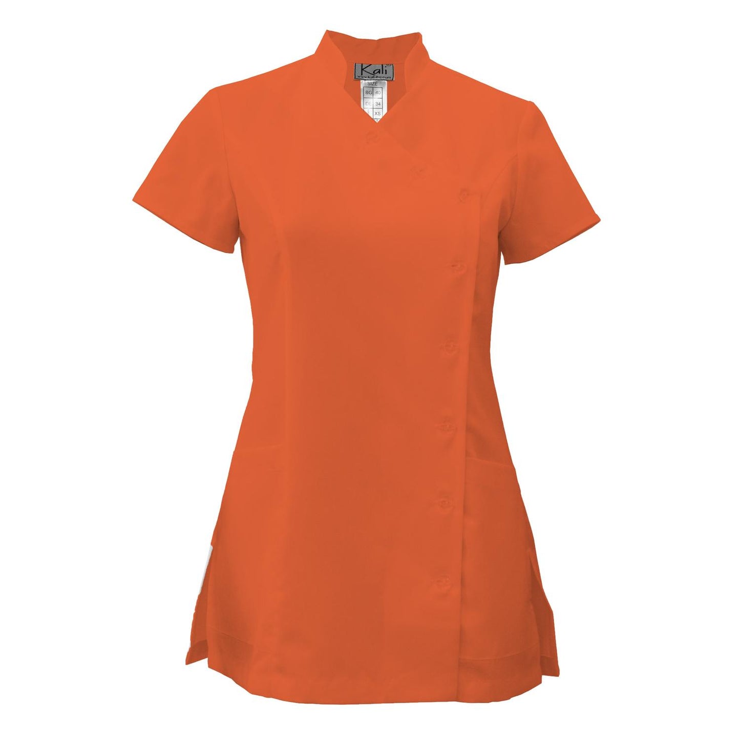 Дамска туника странично закопчаване - цвят оранжев, модел F207-4A – Медицински облекла Кали